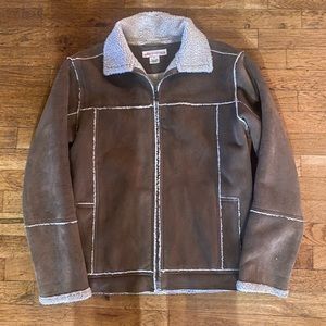 Aeropostale men’s faux leather Sherpa jacket size XS men’s